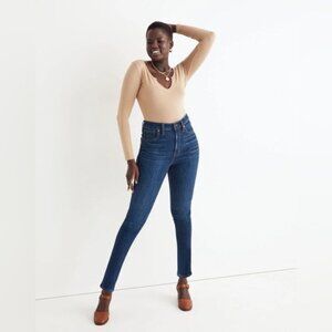 Madewell Curvy High-Rise Skinny Jeans Dark Wash Size 29 Stretch Comfy